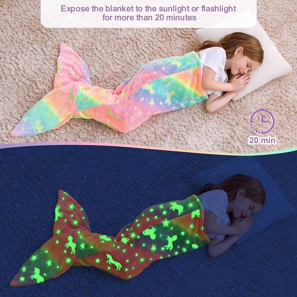 Glow In The Dark Mermaid Blanket - Image 4