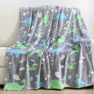 Glow In The Dark Blanket Dino